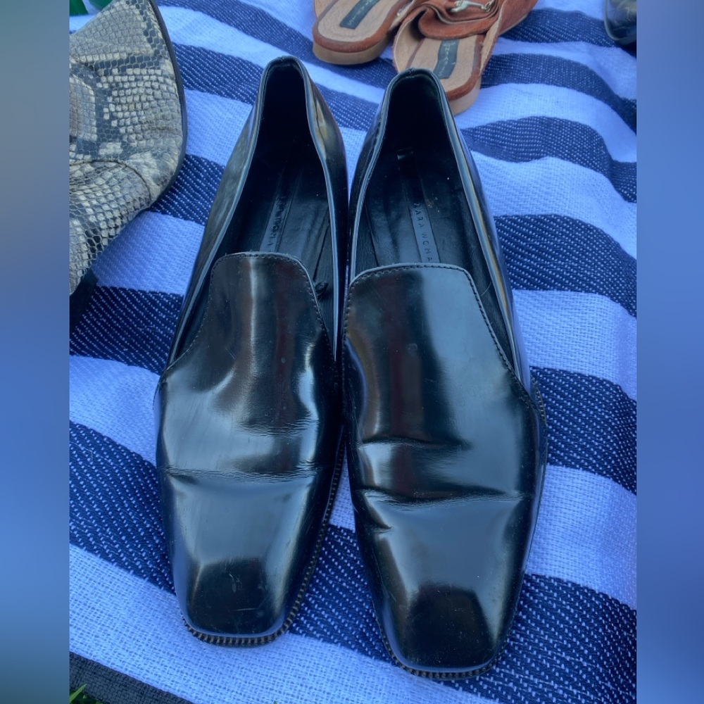 Zara black loafers
